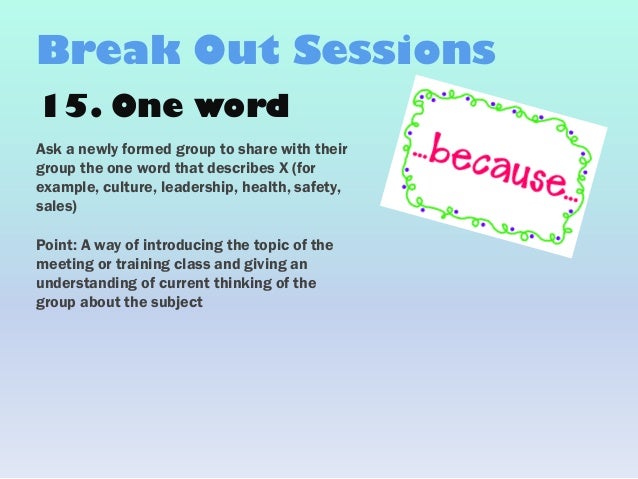 Sample icebreakers
